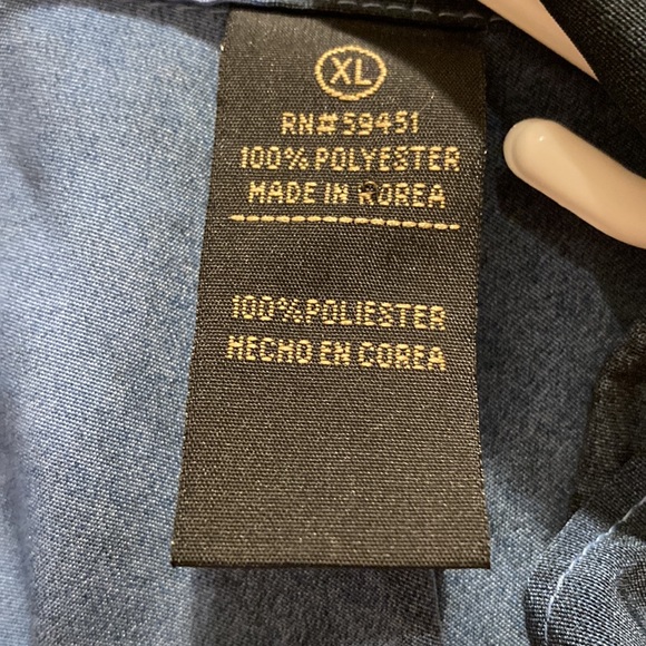 Wingo Dragon Graphic Print Men’s Size XL Shirt Blue Button Down Short Sleeves - Picture 3 of 4